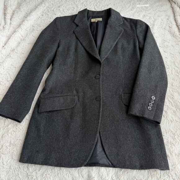 Calvin Klein wool blend blazer jacket vintage 90s charcoal grey single breasted - Picture 7 of 16